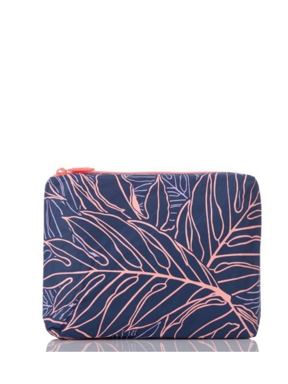 Aloha Collection Small Pouch, Uluwehi Keaukaha by Sig Zane, ube on navy NEW